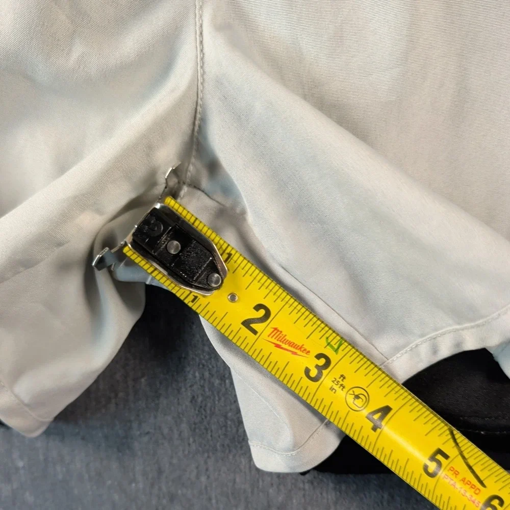 Gesean Running Shorts Sz Large White Blk Built In Compression Back Zipper Pocket